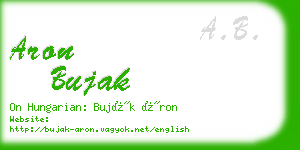 aron bujak business card